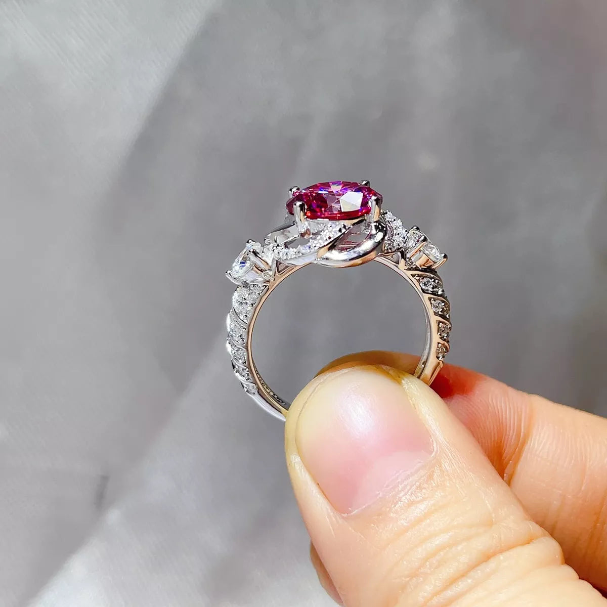 3 Carat 925 Sterling Silver Moissanite Ring