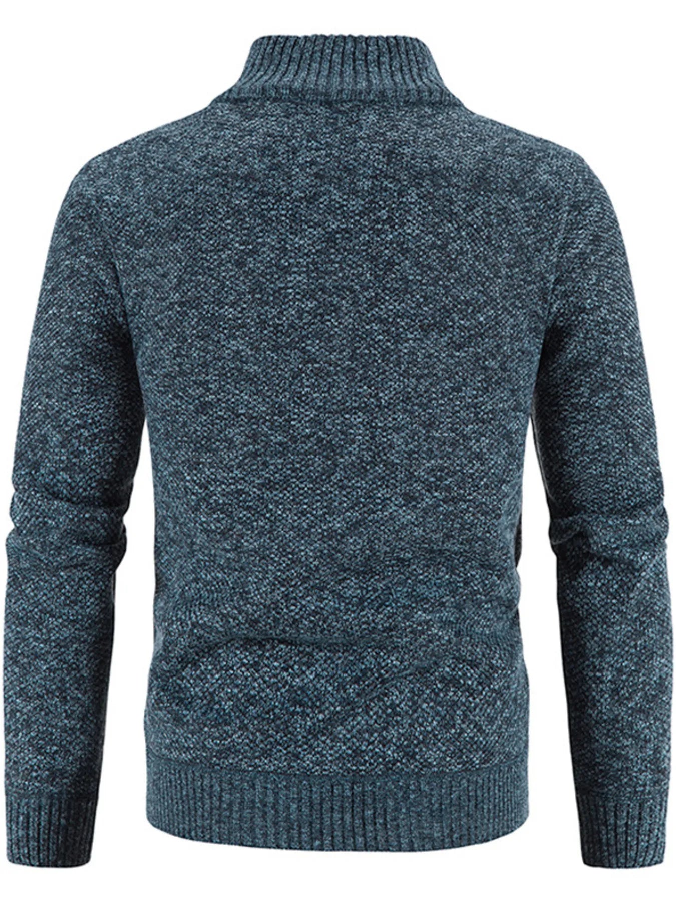 Men's Plus Size Zip-Up Sweater Cardigan with Stand Collar