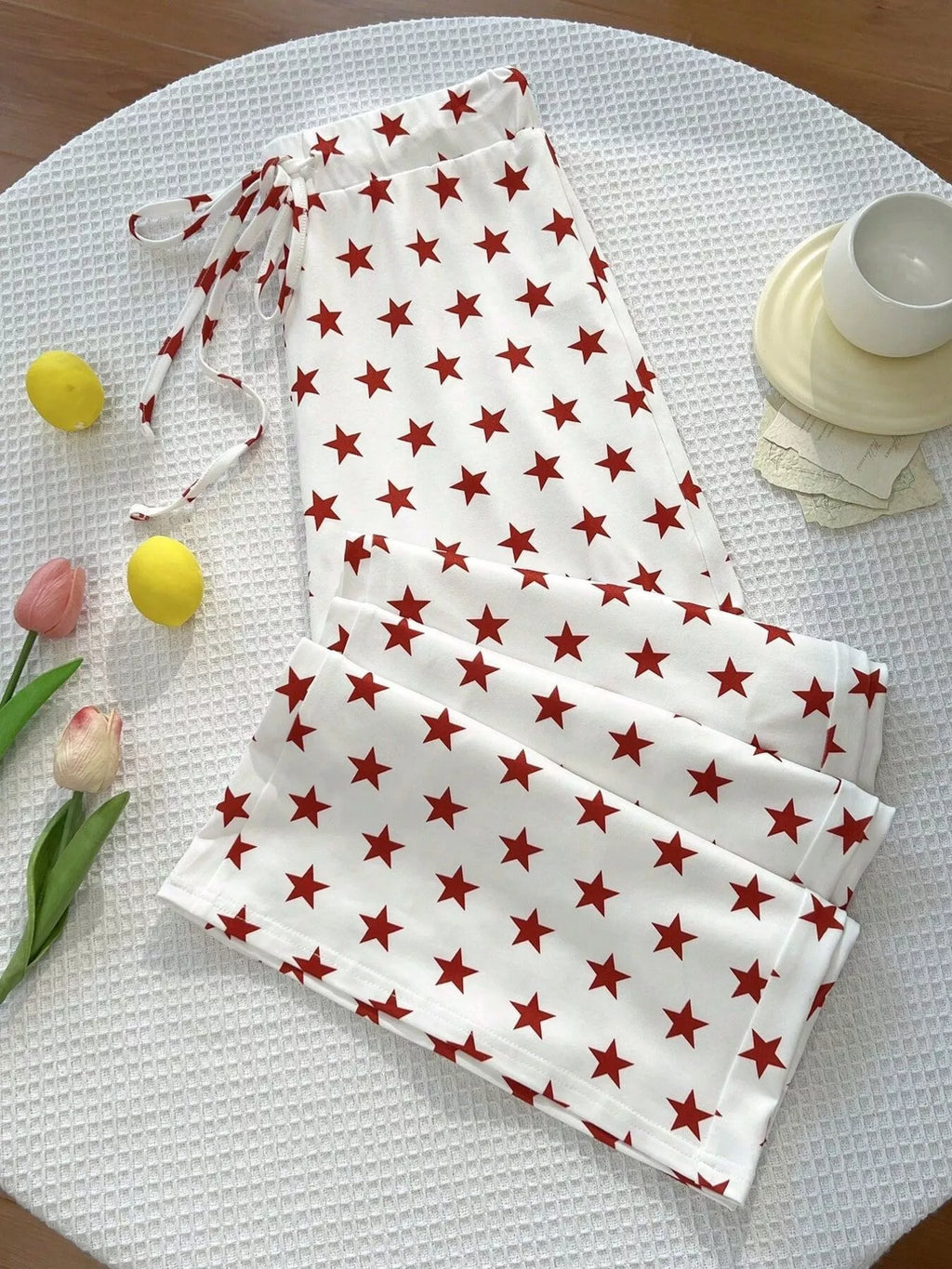 Casual Star-Print Drawstring Pants