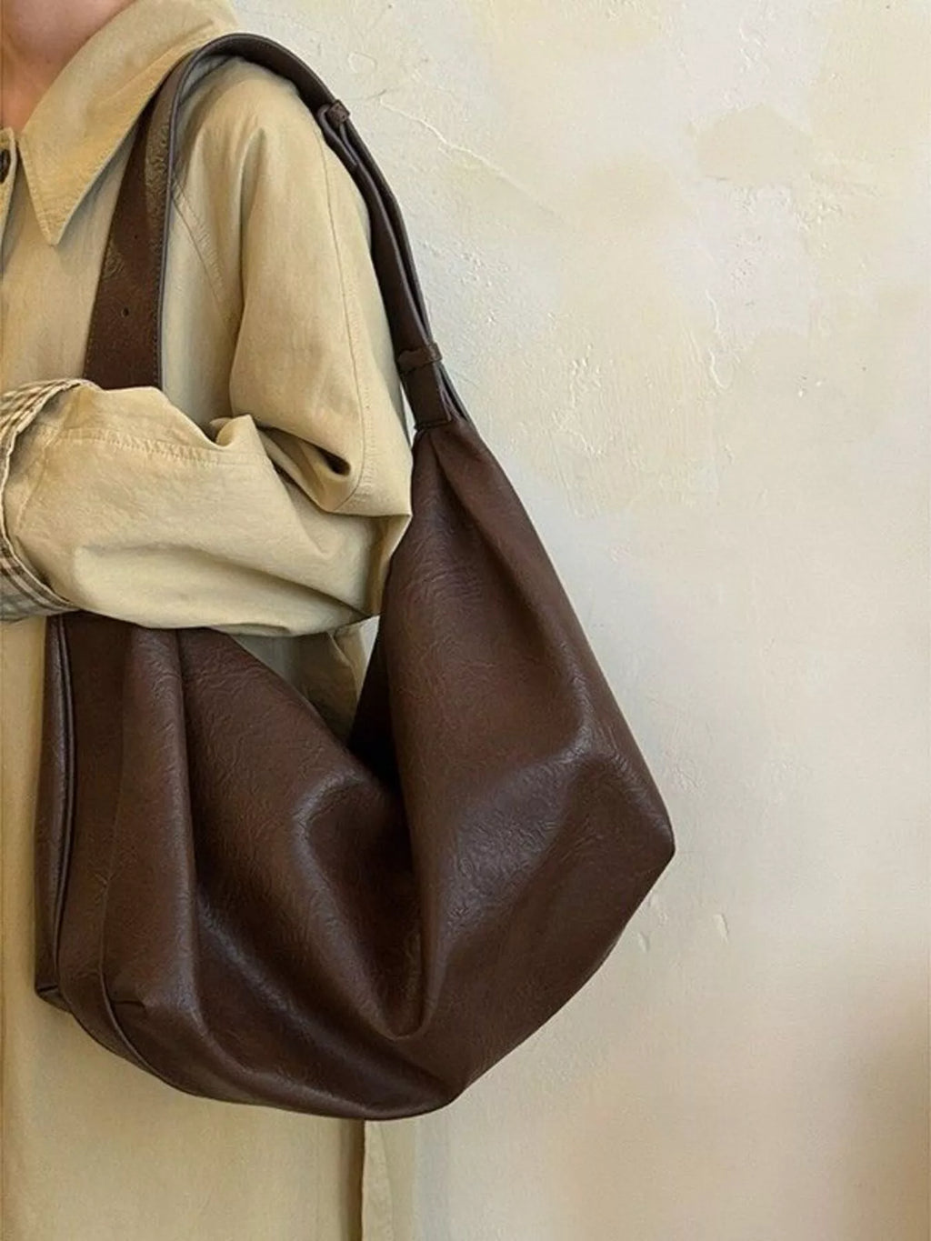 Large Capacity Faux Leather Tote Bag