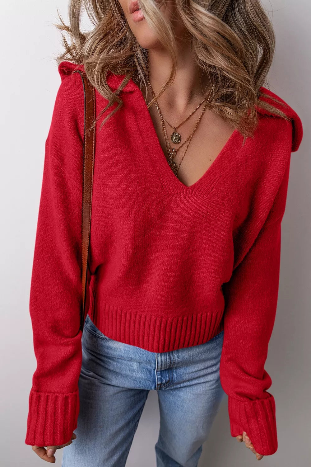 Ribbed Hem Long Sleeve Sweater
