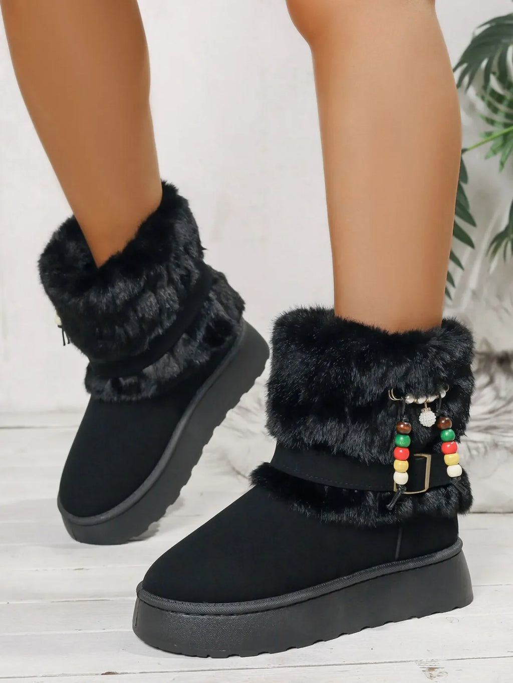 Round Toe Platform Boots