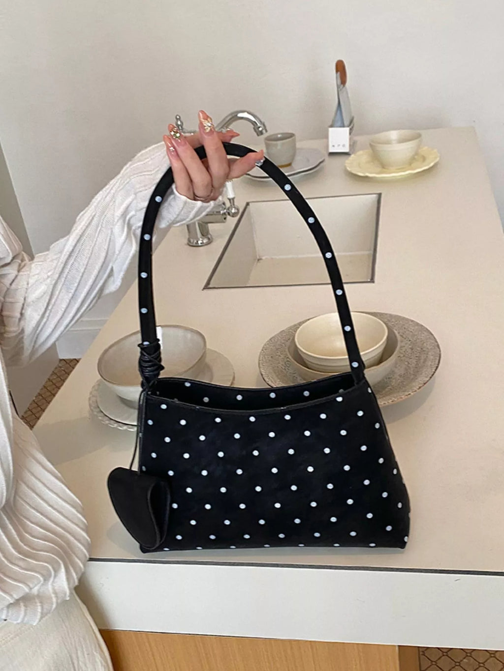 Polka Dot Shoulder Bag