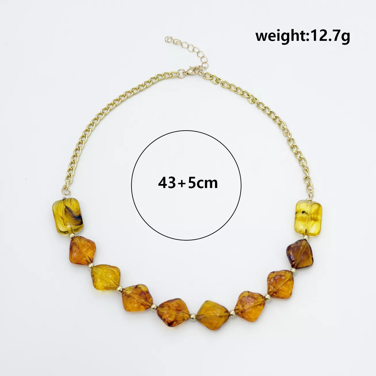 Geometric Acrylic Bead Necklace
