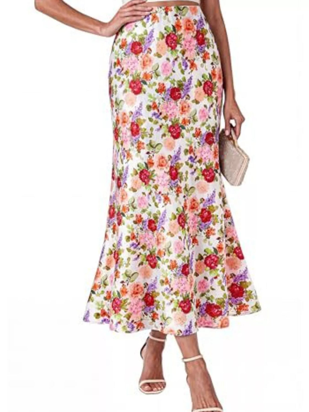 High-Waisted Mermaid Midi Skirt