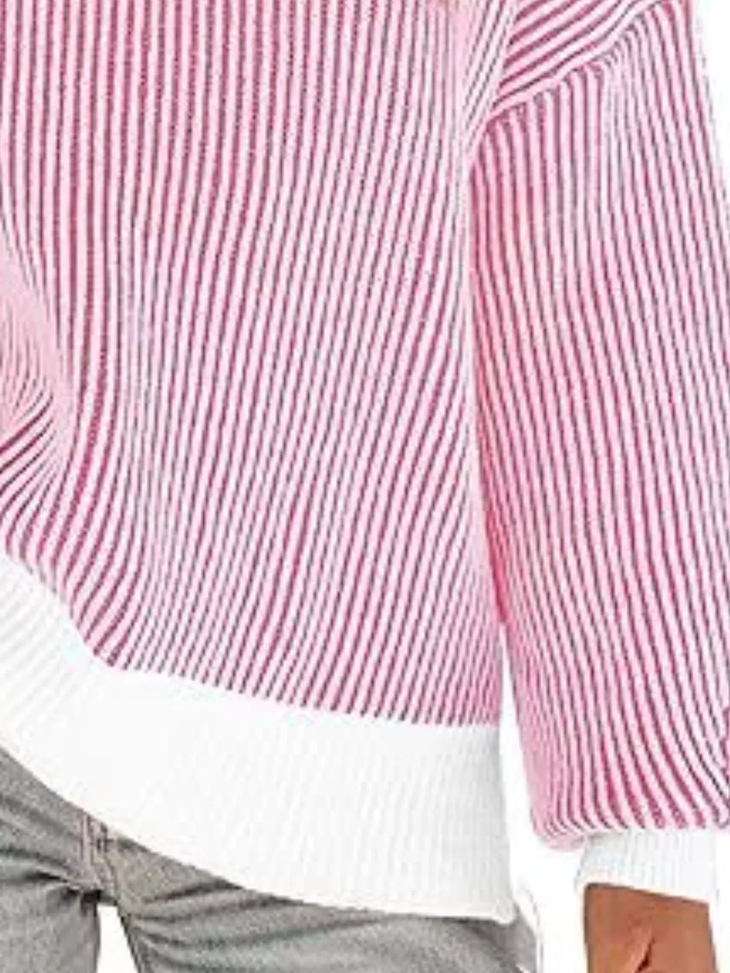 Stripe Dropped Shoulder Sweater