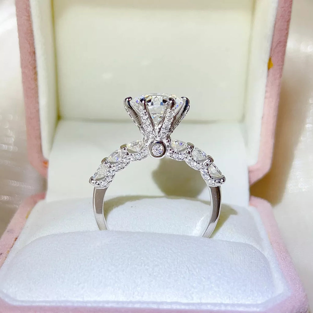 3 Carat 925 Sterling Silver Moissanite Ring