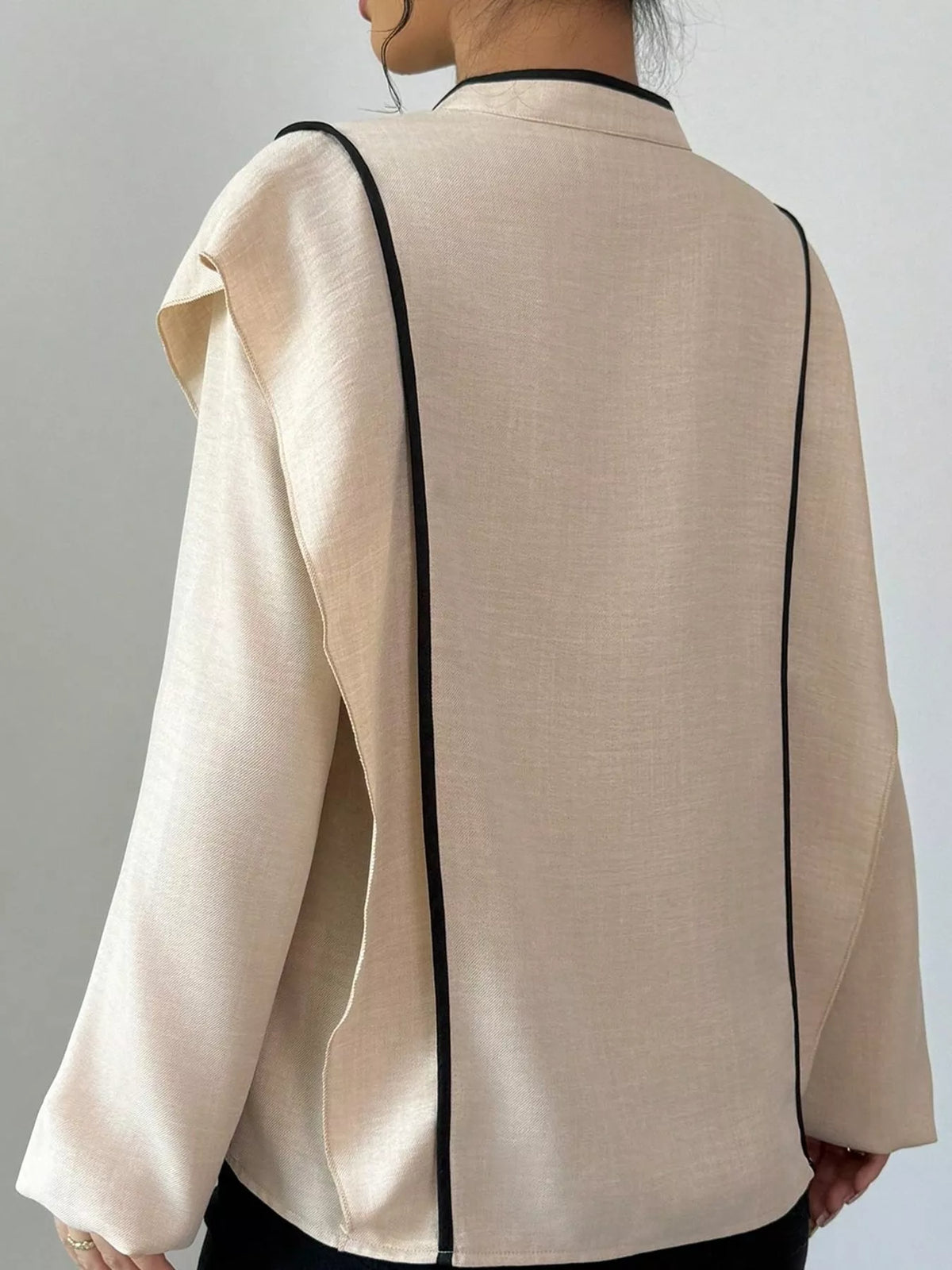 Chinese-Style Mandarin Collar Blouse