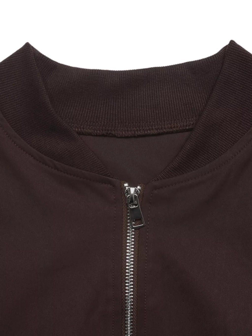 Zip Up Dropped Shoulder Jacket