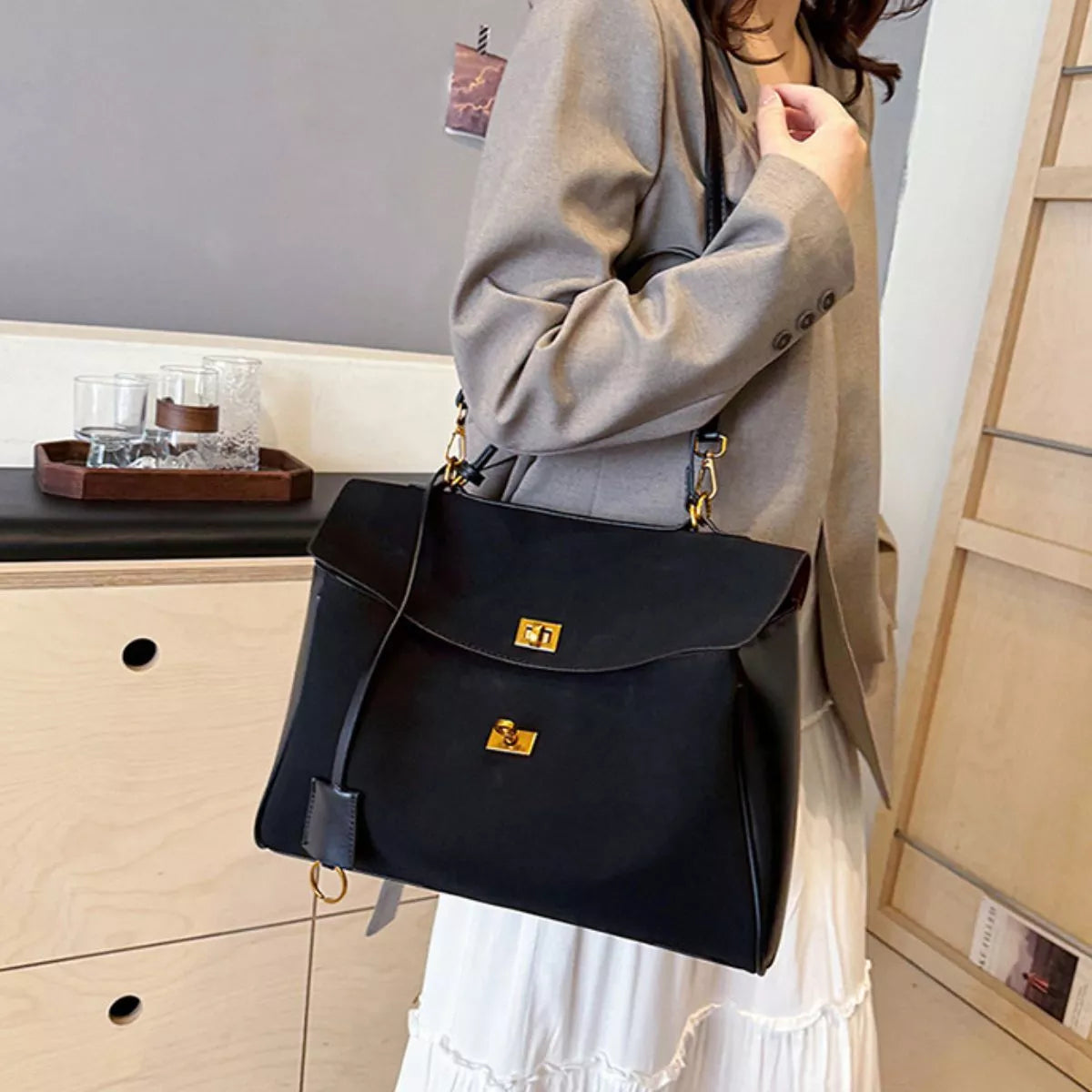 PU Leather Shoulder Bag