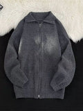 Men's Zip-Up Knit Cardigan