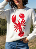 Lobster Graphic Crew Neck Sweater
