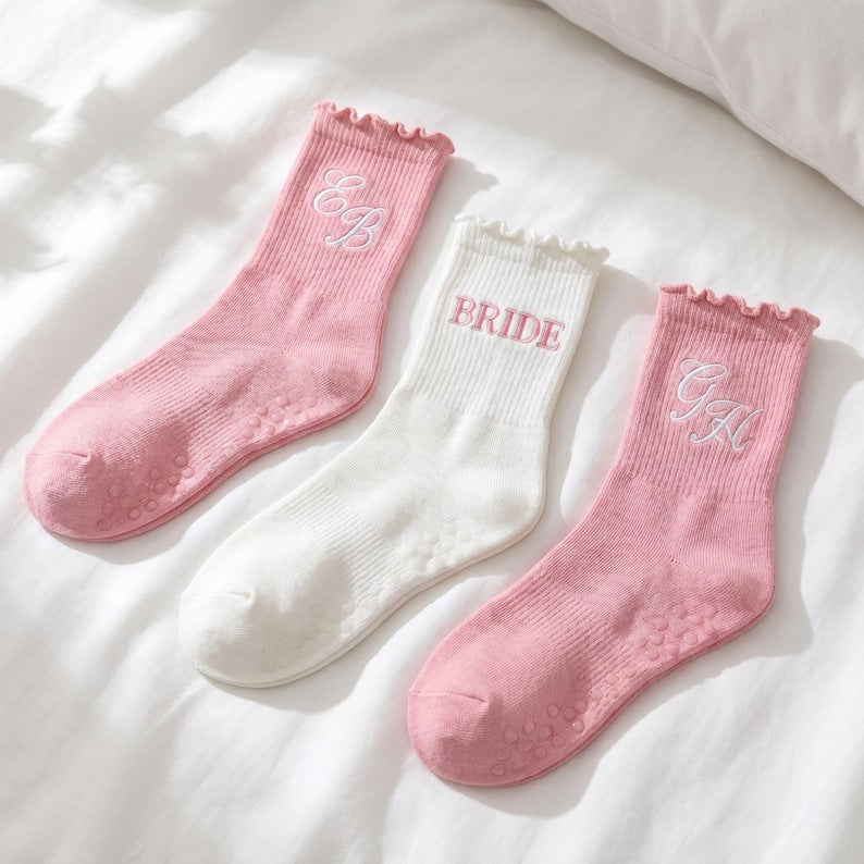 Embroidered Yoga Socks For Children