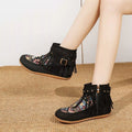 Fringe Side Zipper Ankle Boots