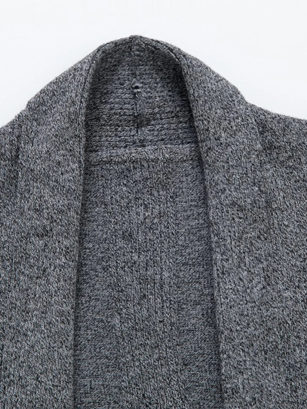 Men's Plus Size Open Front Long Sleeve Knit Cardigan