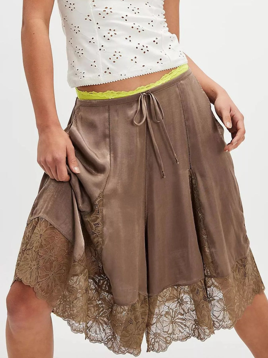 Lace Trimmed Shorts