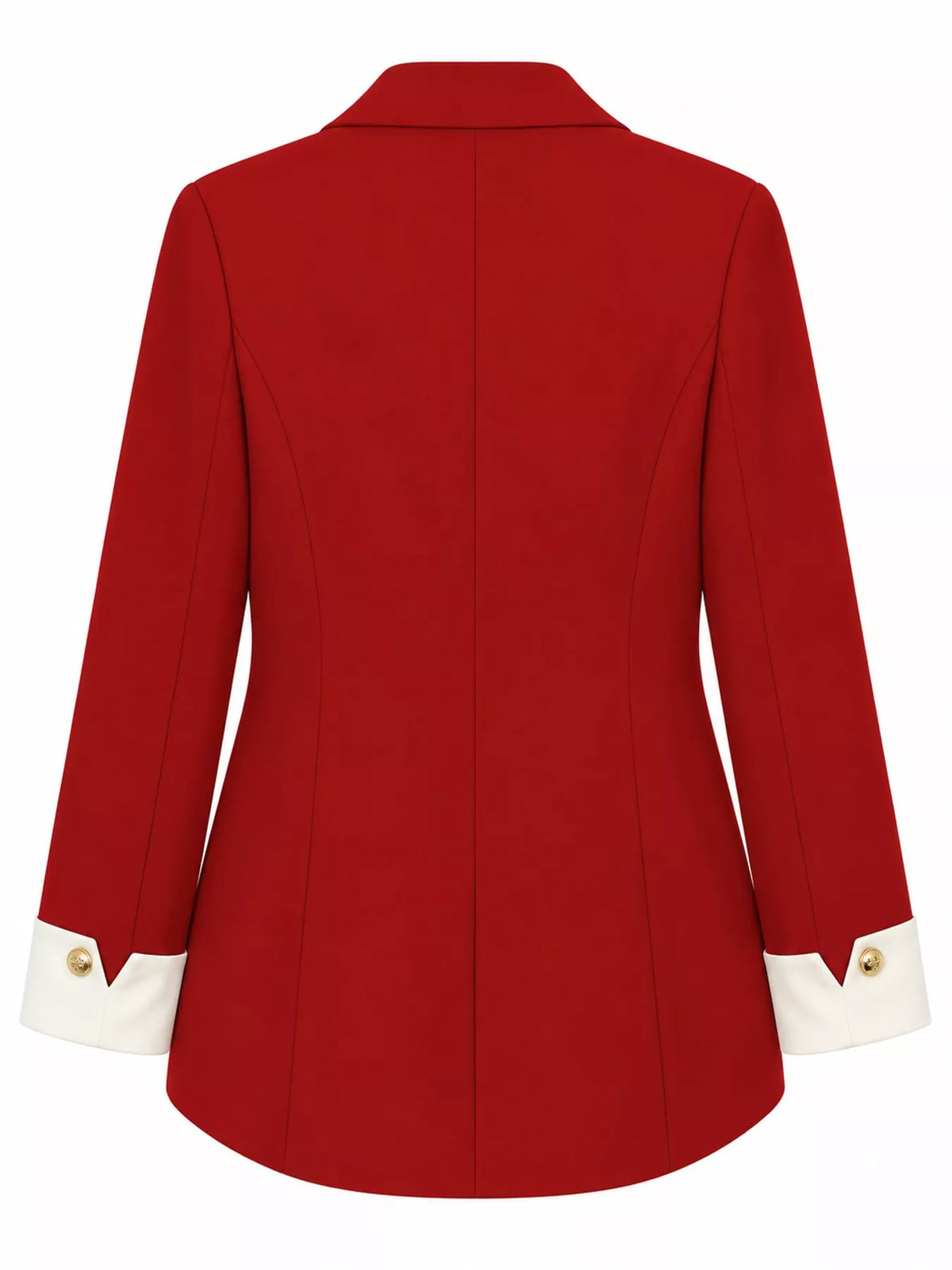 Full Size Single-Breasted Blazer with Gold Button Accents Plus Size
