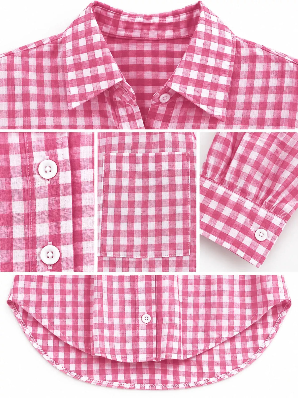 Plus Size Plaid Button-Down Long Sleeve Shirt