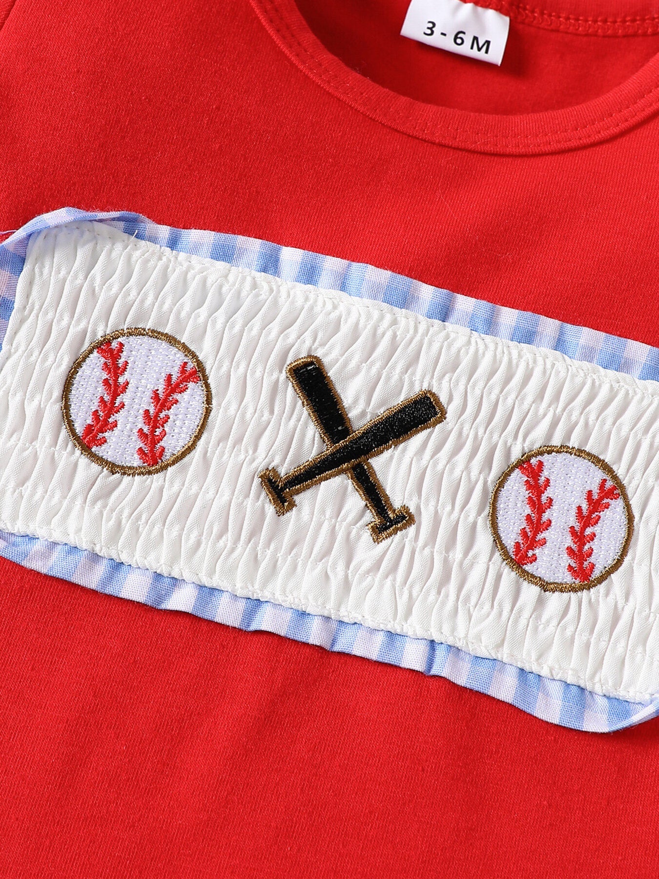 Children's Baseball Graphic Tee & Gingham Shorts Set