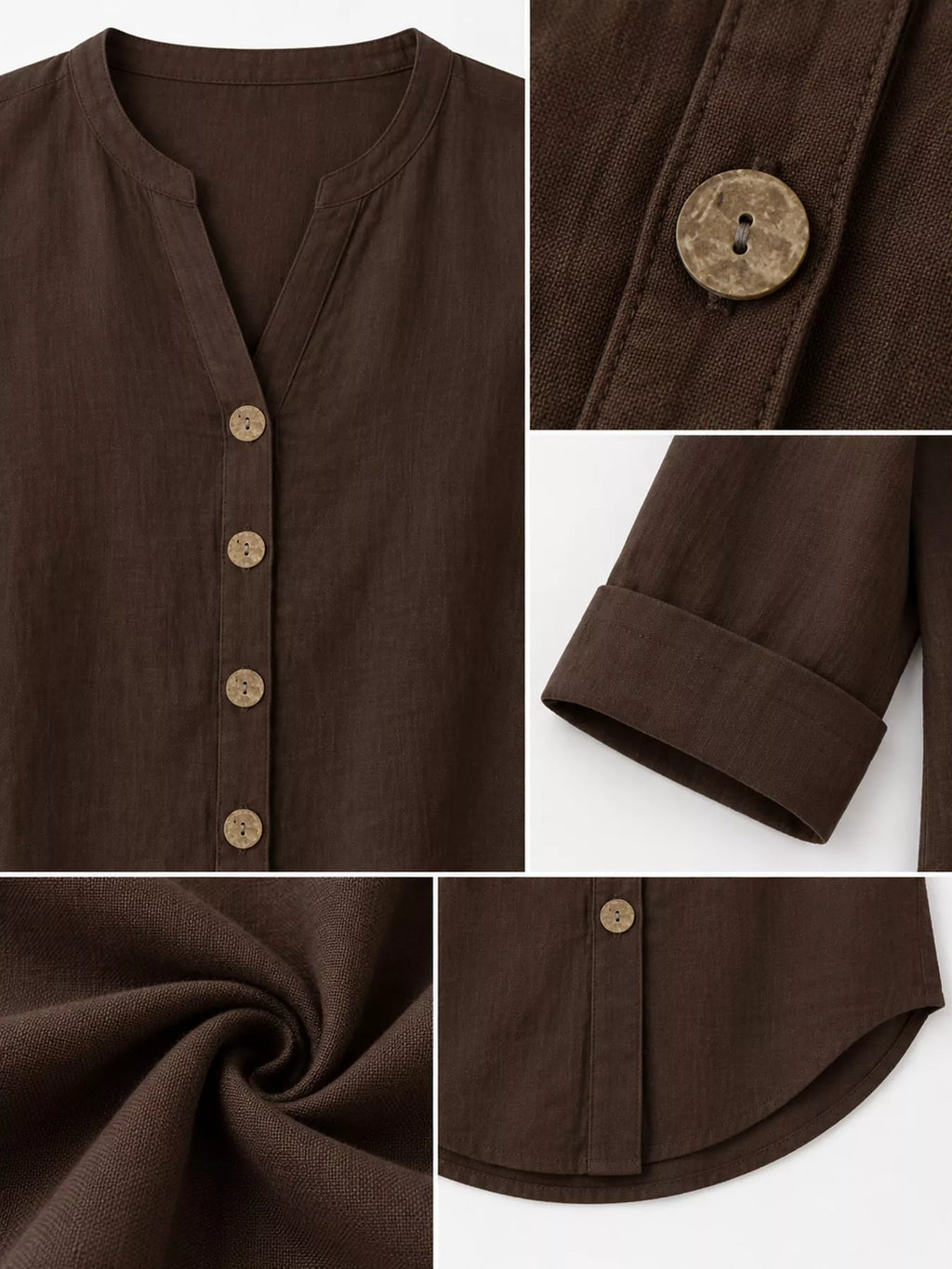 Notched Button Down Shirt
