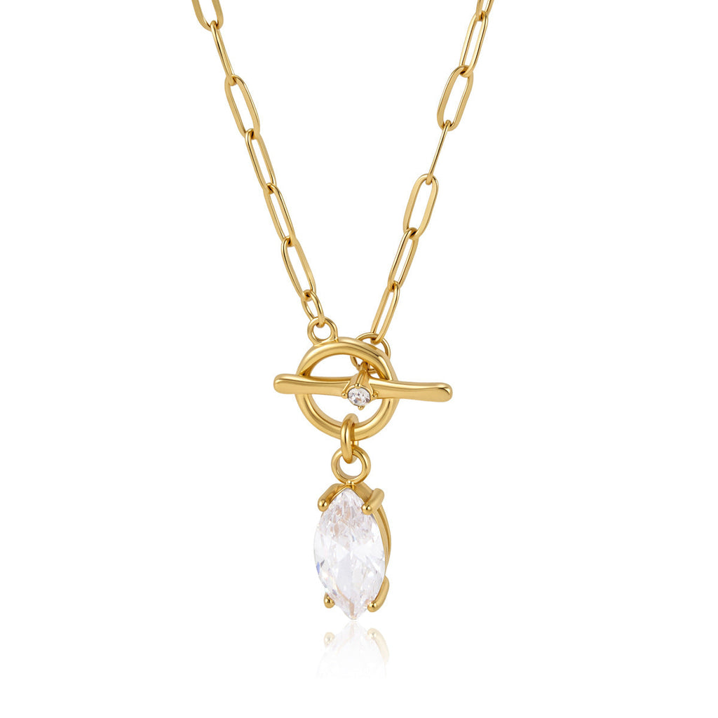 Toggle Zircon Pendant Necklace Collection