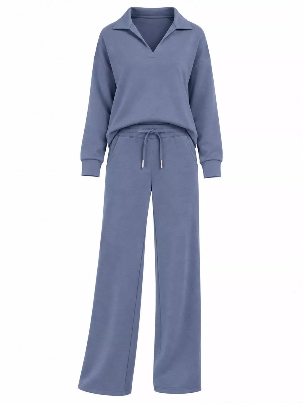 Dropped Shoulder Top and Pants Set