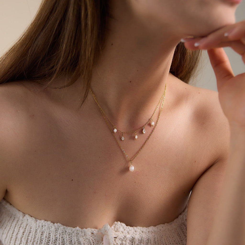 Pearl Charm Necklace Collection