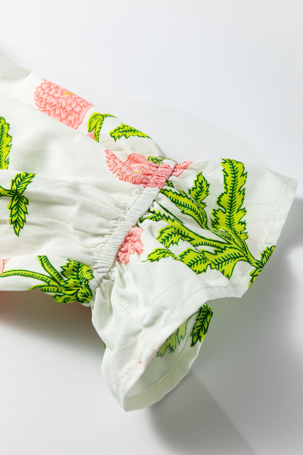 Casual Wild Flower Print V Neck 3/4 Sleeve Blouse