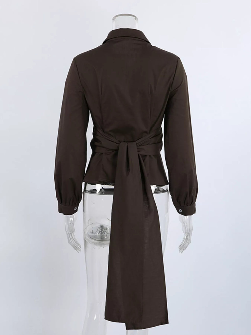 Slim-Fit Ruched Waist Shirt