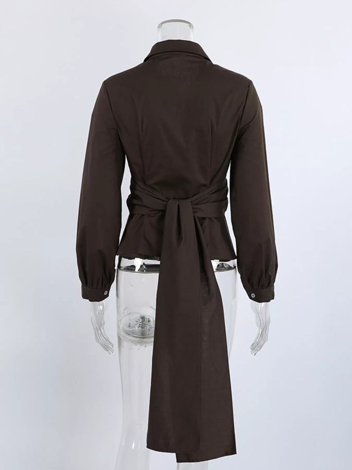 Slim-Fit Ruched Waist Shirt