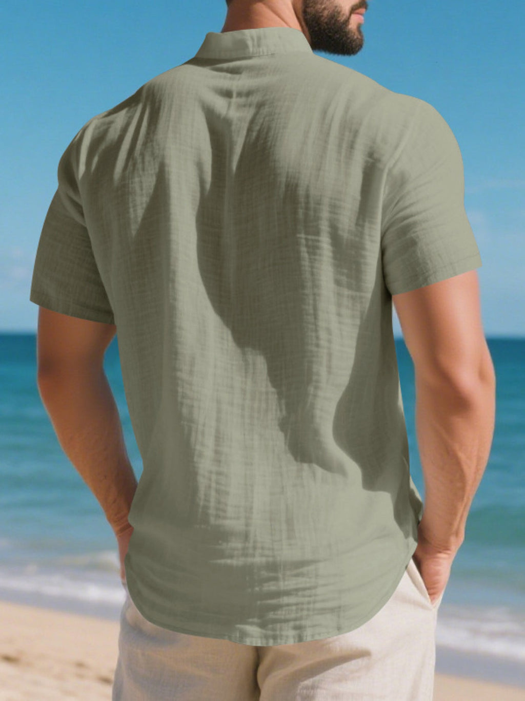 Men's Full Size Casual Short Sleeve Shirt Plus Size