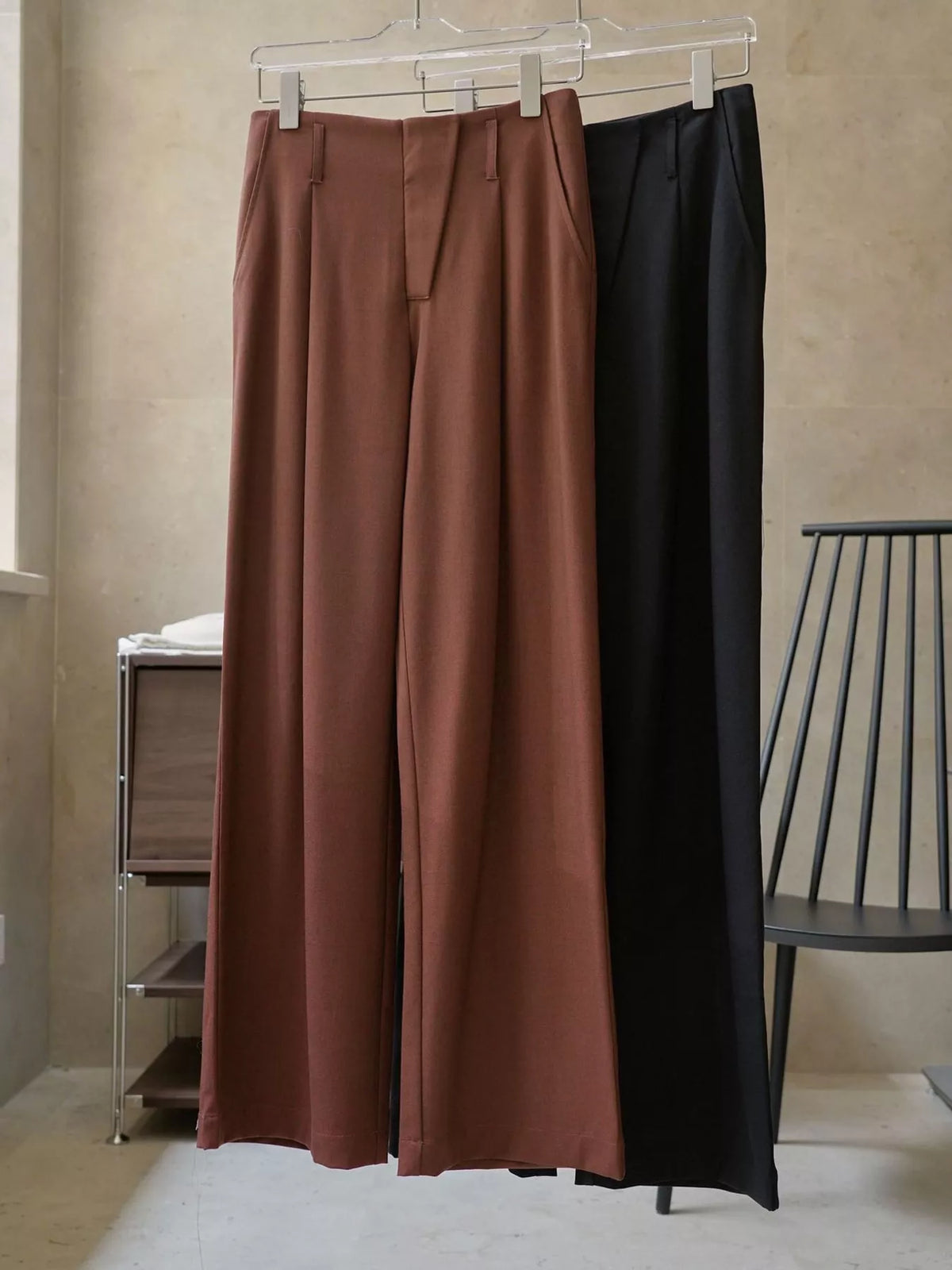 High-Waisted Wide-Leg Pants