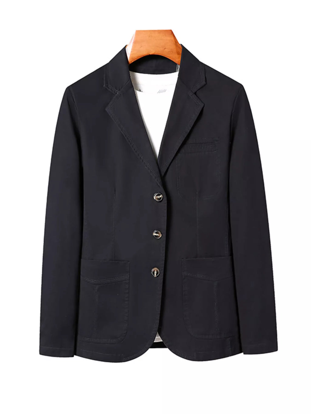Men's Plus Size Lapel Collar Long Sleeve Blazer