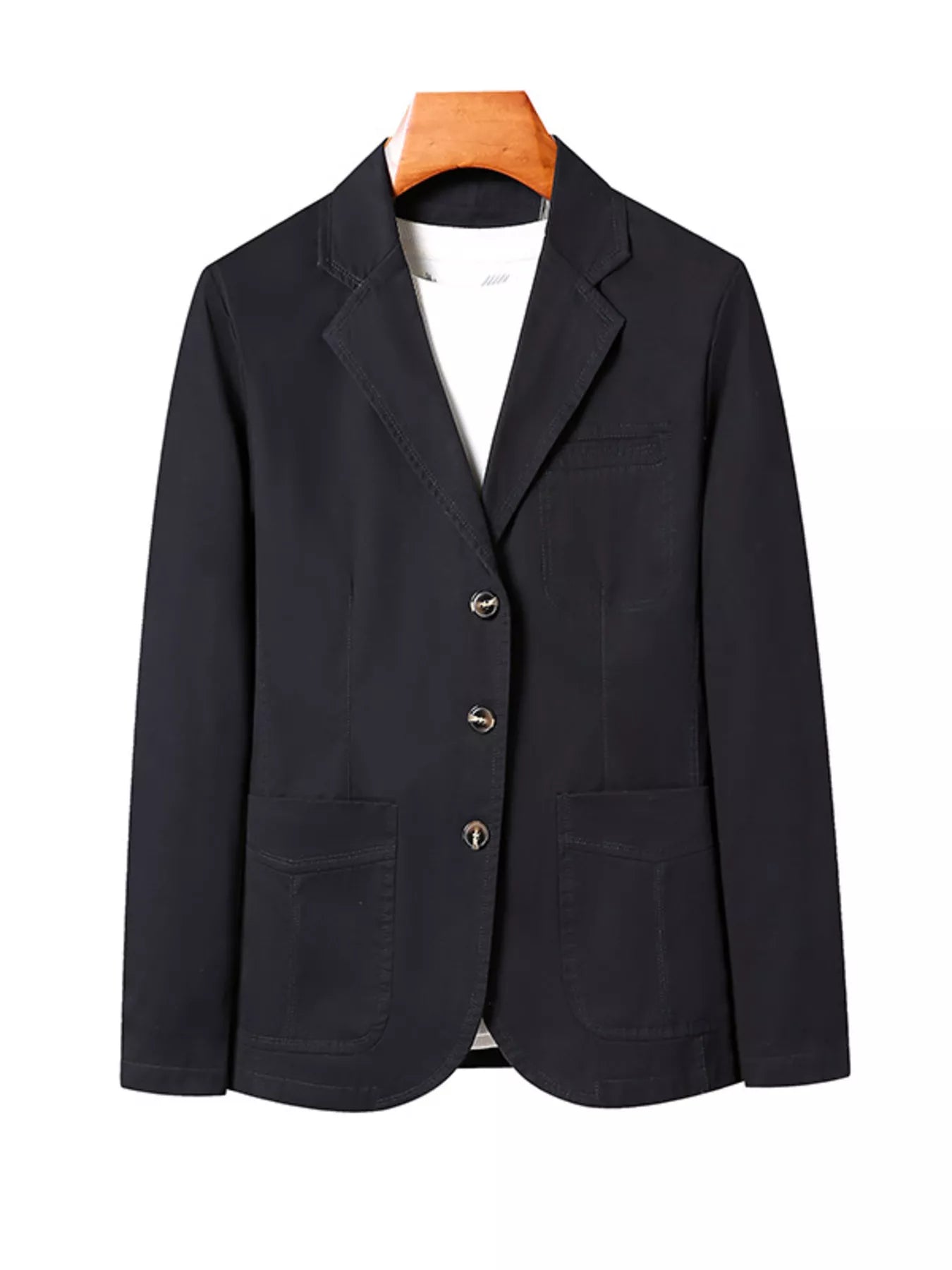Men's Plus Size Lapel Collar Long Sleeve Blazer