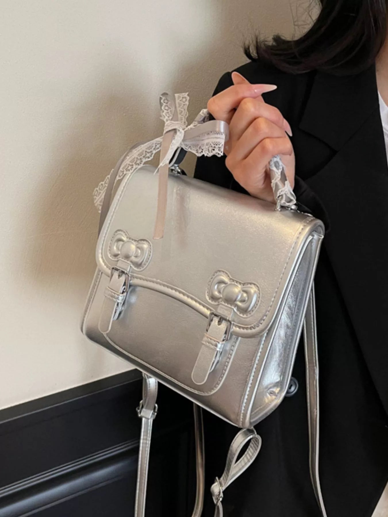 PU Leather Backpack Bag