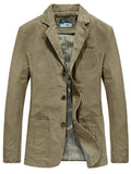 Men's Plus Size Casual Button Up Slim Fit Blazer