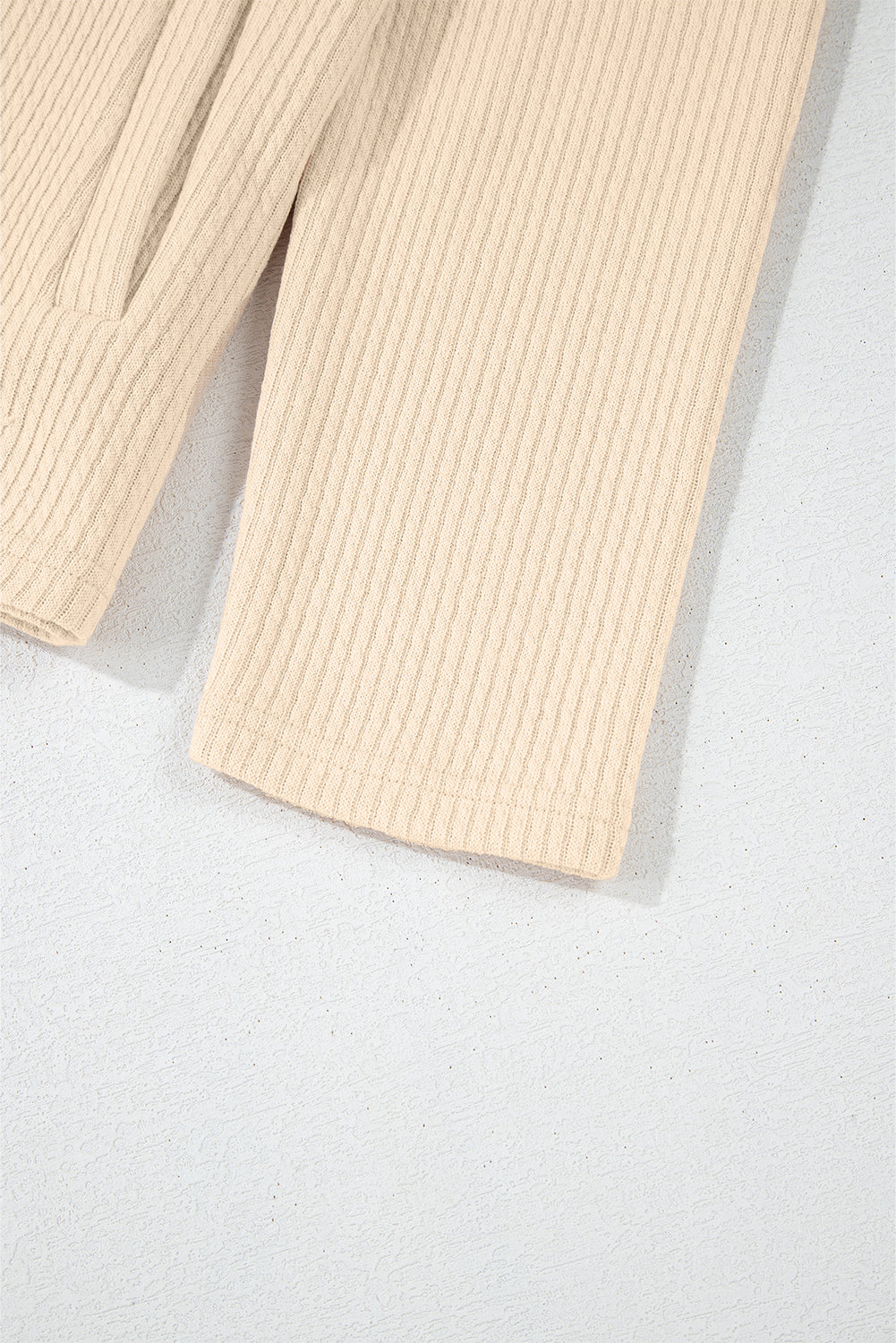 Solid Corduroy Button-Up Long Sleeve Jacket