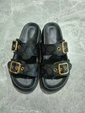 Open Toe Double Buckle Sandals