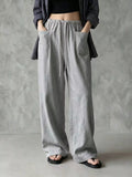 Full Size Drawstring Wide-Leg Casual Pants Plus Size