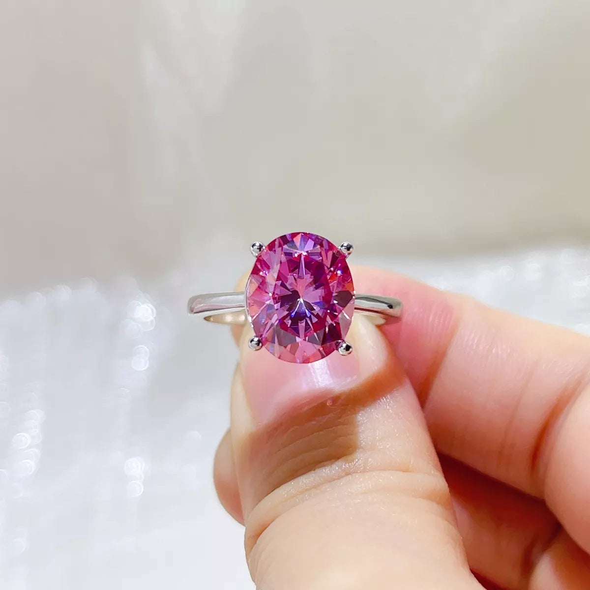 5 Carat 925 Sterling Silver Moissanite Ring