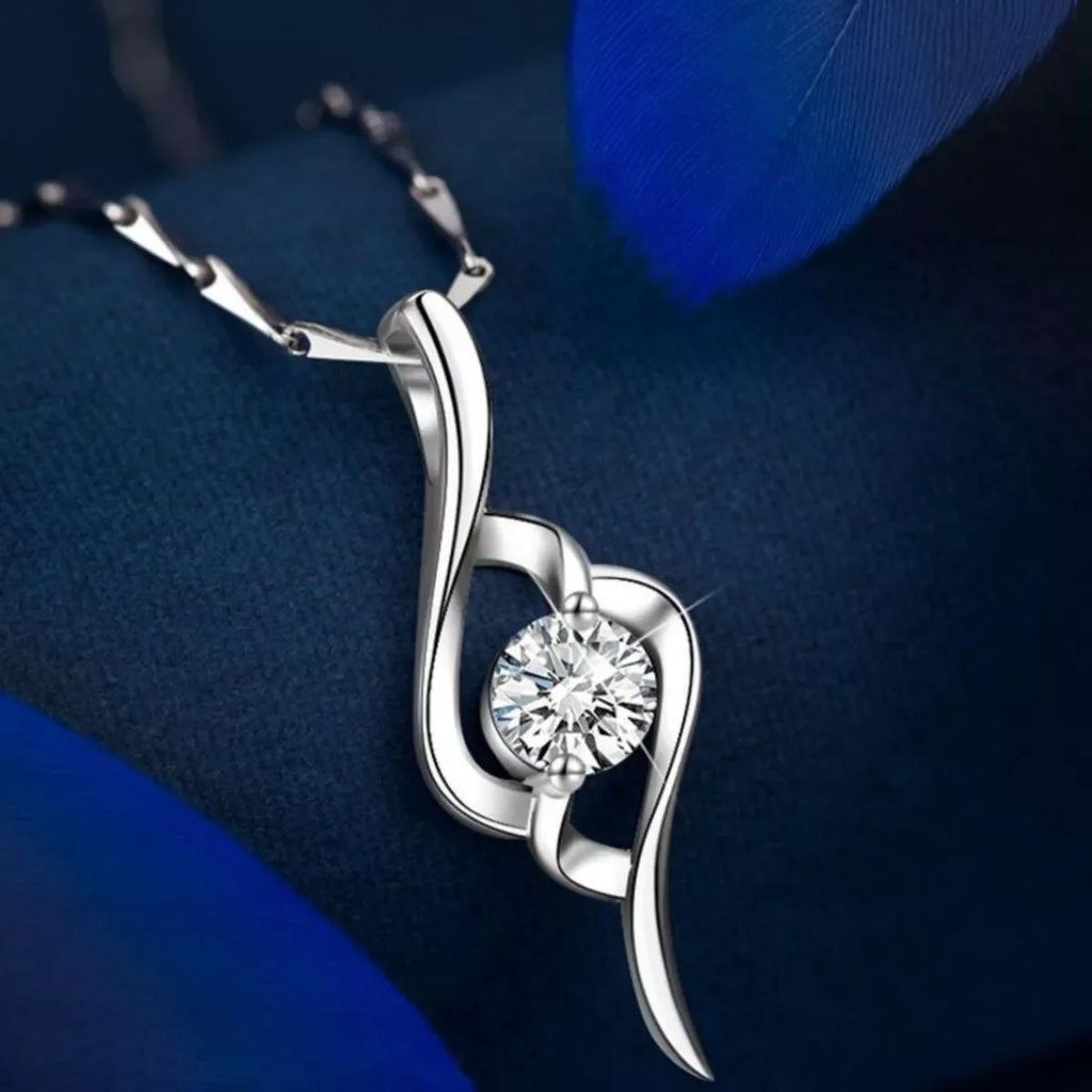 1 Carat Moissanite 925 Sterling Silver Pendant Necklace