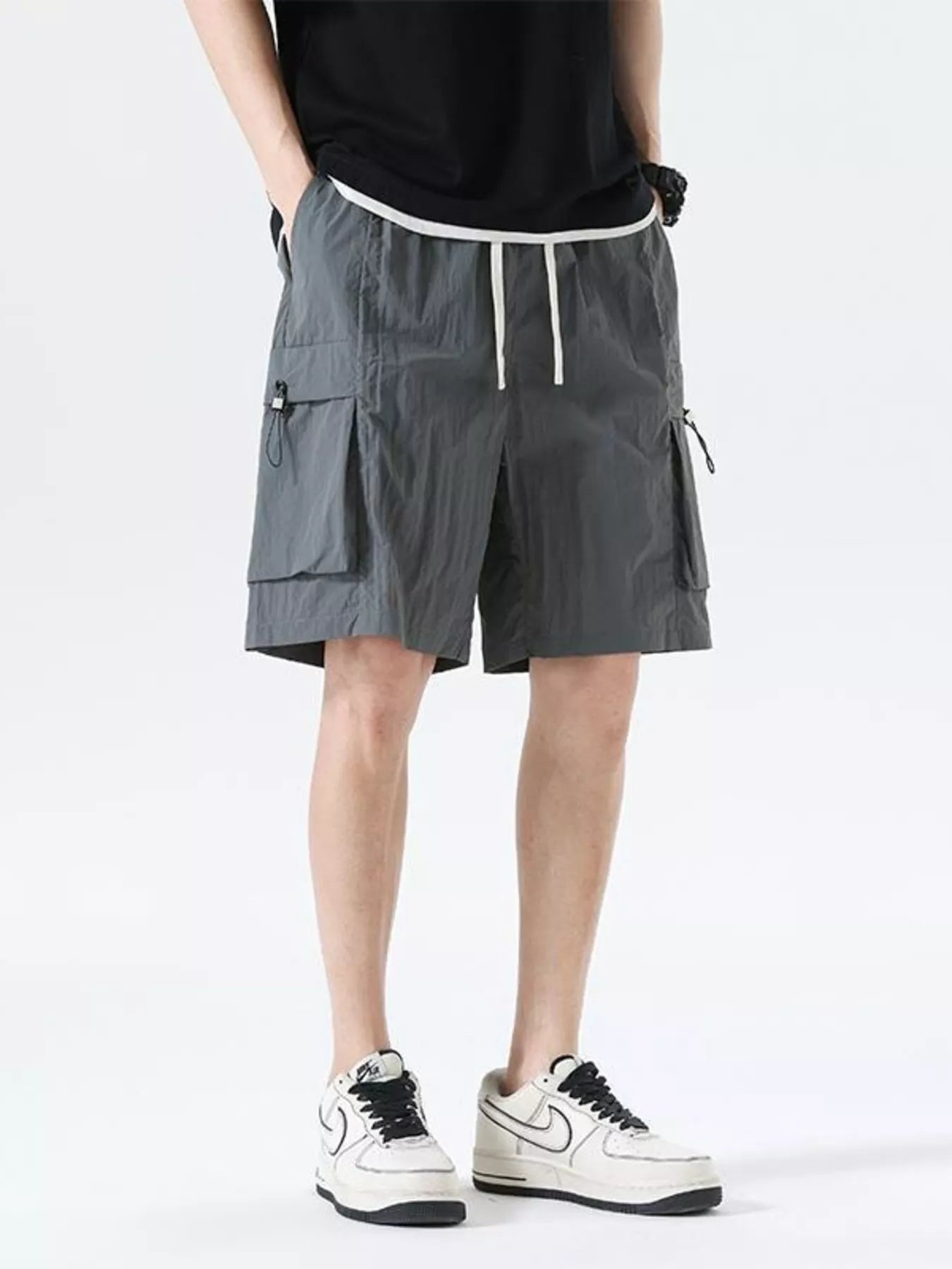 Men's Drawstring Cargo Shorts