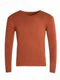 Men's Plus Size Solid Color Long Sleeve Knit Top