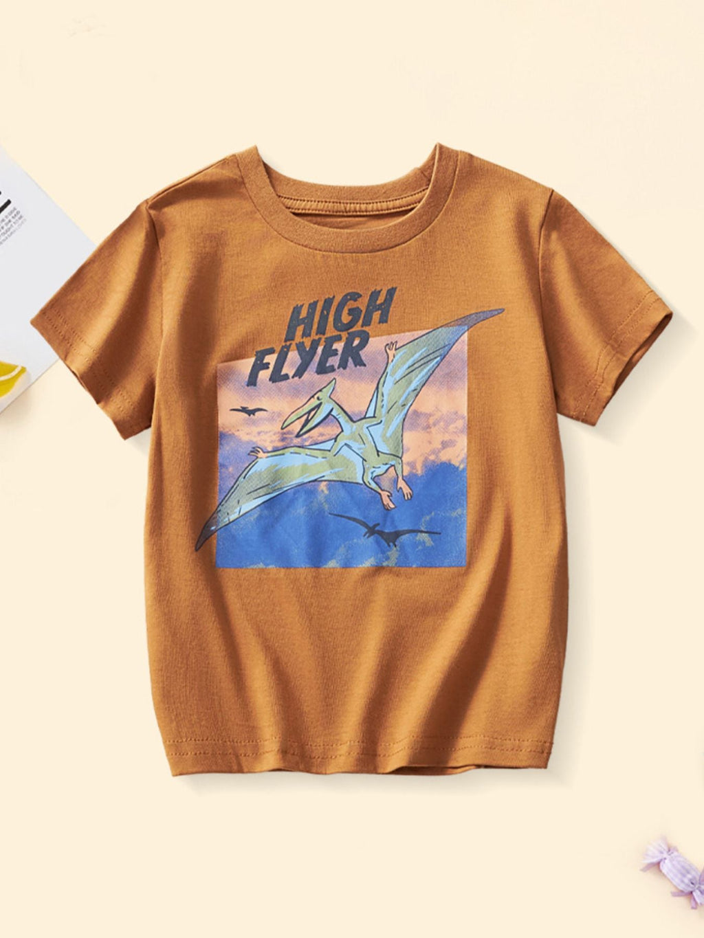 Children's High Flyer Dinosaur Graphic Short Sleeve T-Shirt