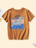 Children's High Flyer Dinosaur Graphic Short Sleeve T-Shirt