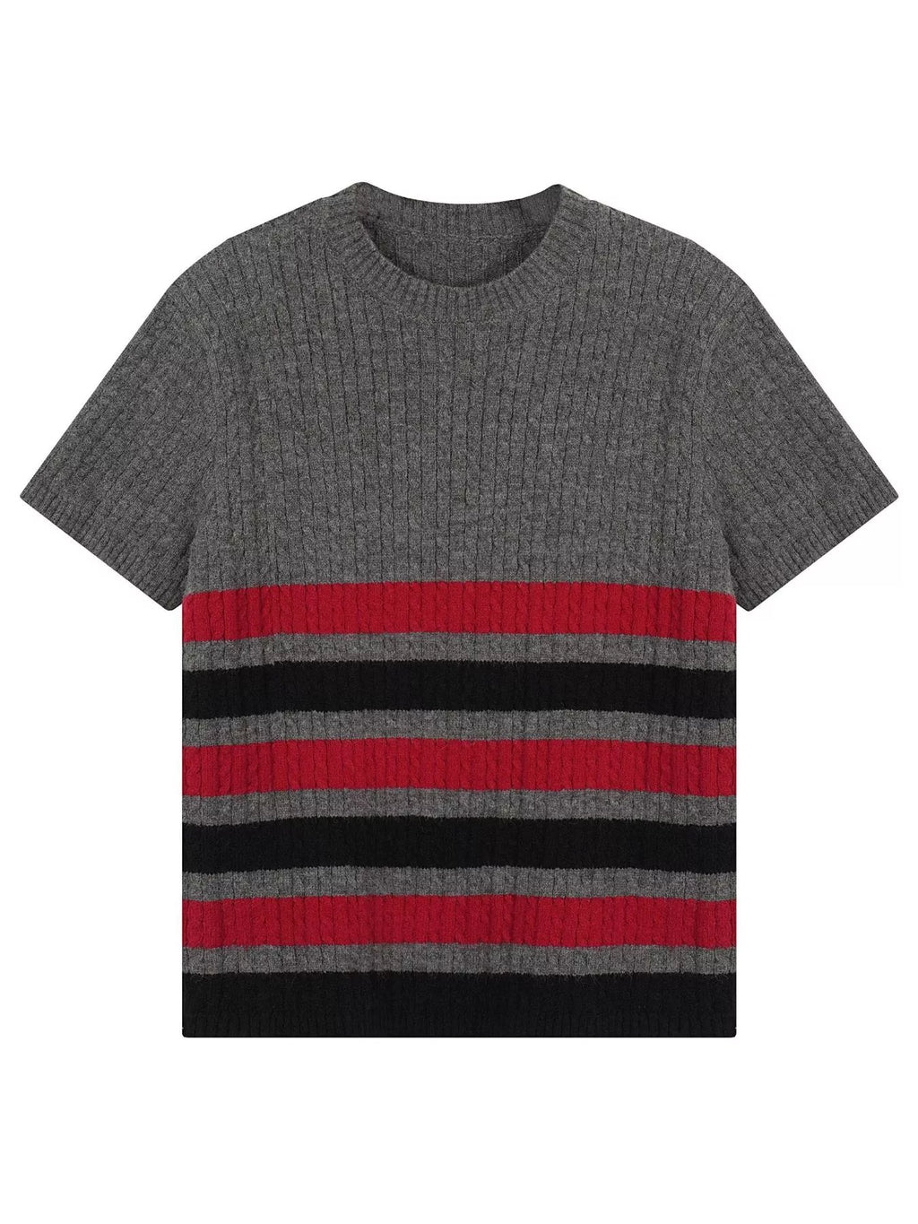 Men's Ribbed Short Sleeve Knit Top