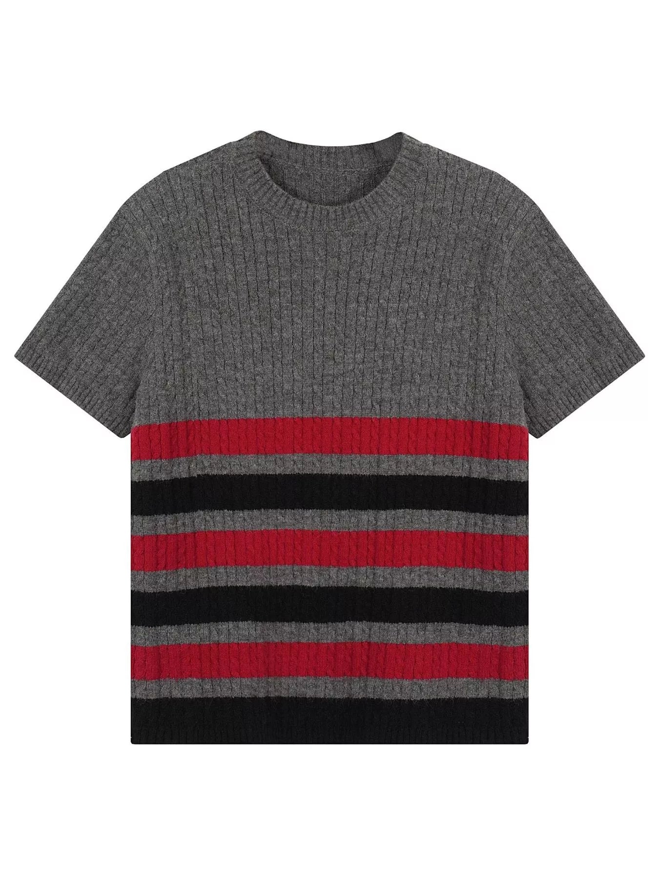 Men's Ribbed Short Sleeve Knit Top