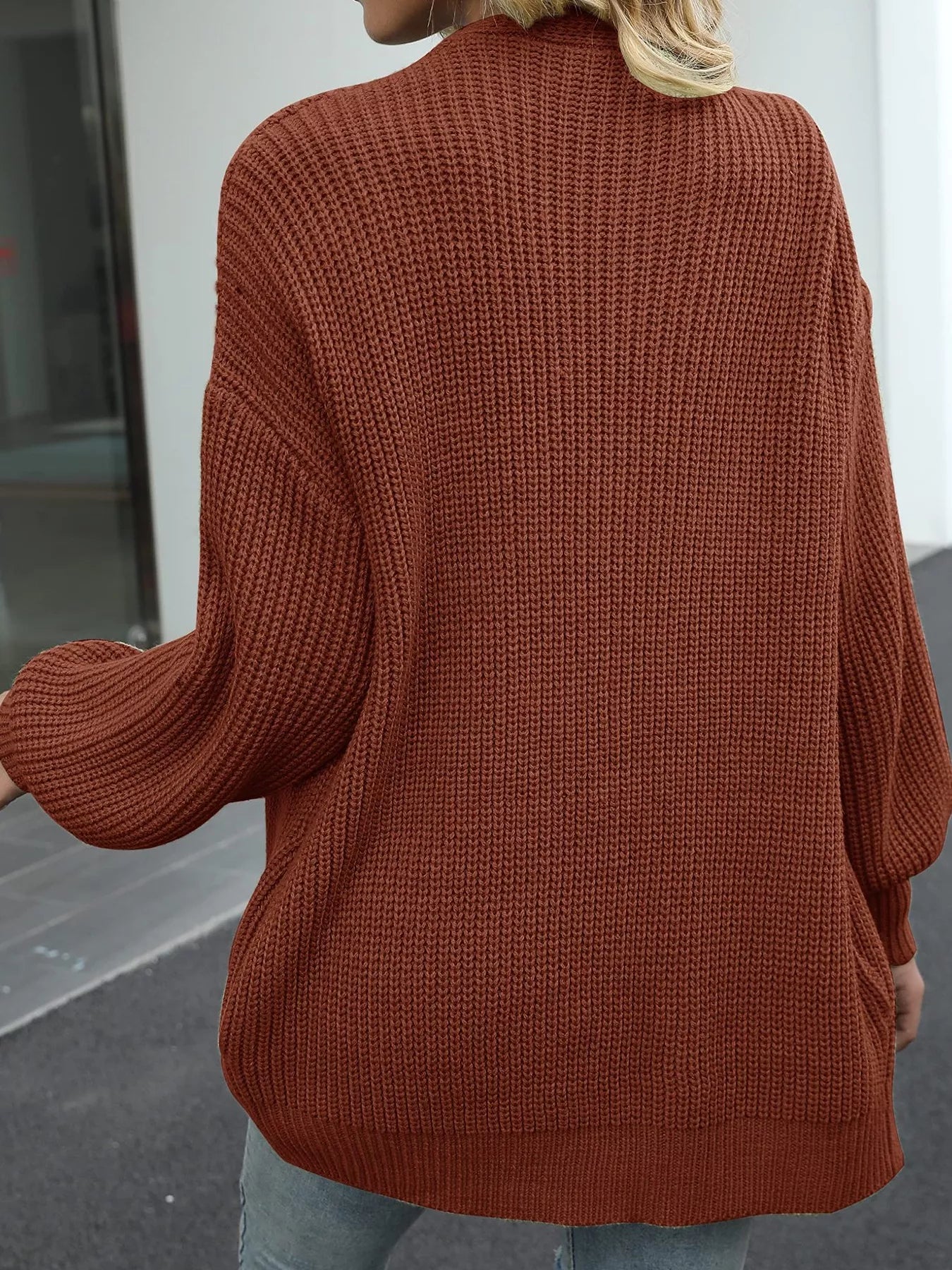 Chunky Knit Open Front Cardigan