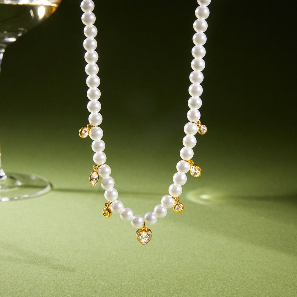 Pearl Zircon Necklace Collection