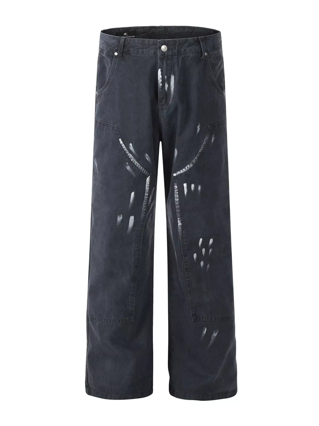 Men's Paint Splatter Wide-Leg Pants